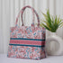Floral Printed Pink Structured Handheld Bag - Uncommongifts.in